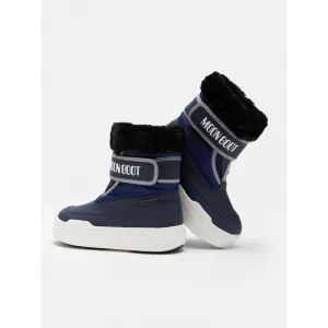 Juniorské vysoké zimné topánky MOON BOOT MB JR PARK STRAP, F003 BLUE