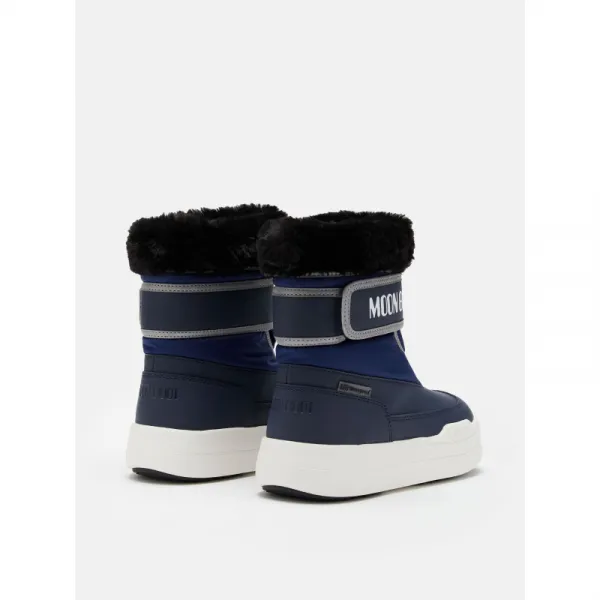Juniorské vysoké zimné topánky MOON BOOT MB JR PARK STRAP, F003 BLUE