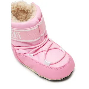 Juniorské vysoké zimné topánky MOON BOOT MB CRIB NYLON JR-J004 LIGHT PINK