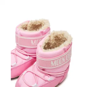 Juniorské vysoké zimné topánky MOON BOOT MB CRIB NYLON JR-J004 LIGHT PINK