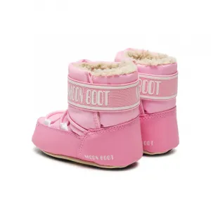 Juniorské vysoké zimné topánky MOON BOOT MB CRIB NYLON JR-J004 LIGHT PINK