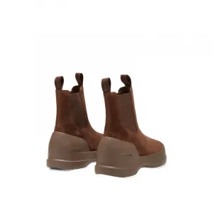 Vysoké zimné topánky MOON BOOT MB LUNA CHELSEA SUEDE-M004 BROWN