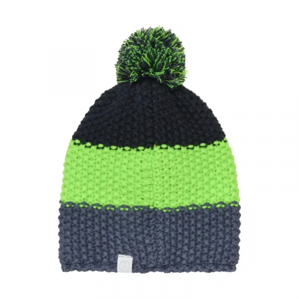 Detská zimná čiapka COLOR KIDS Hat - Colorblock-741911.2144-Green Gecko