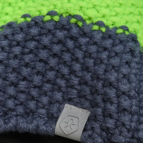 Detská zimná čiapka COLOR KIDS Hat - Colorblock-741911.2144-Green Gecko