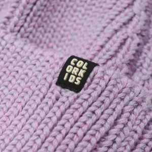 Dievčenská zimná čiapka COLOR KIDS Beanie Melange - Wool-741905.6053-Languid Lavender