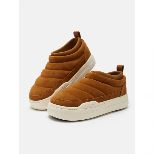 Nízke zimné topánky MOON BOOT MB PARK SOFT SUEDE-M008 COGNAC
