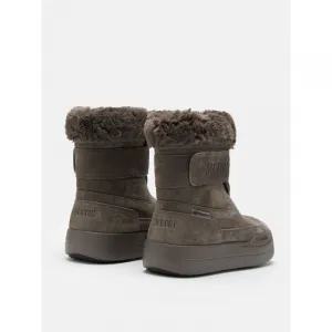 Juniorské vysoké zimné topánky MOON BOOT MB JR PARK STRAP BOOT SUEDE-JR-H005 ANTHRACITE