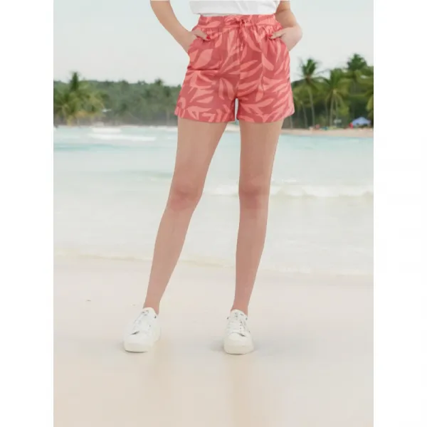 Dámske nohavice FUNDANGO Carla Shorts-353-hibiscus