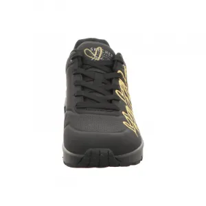 Dámska rekreačná obuv SKECHERS Uno Golden Heart black gold