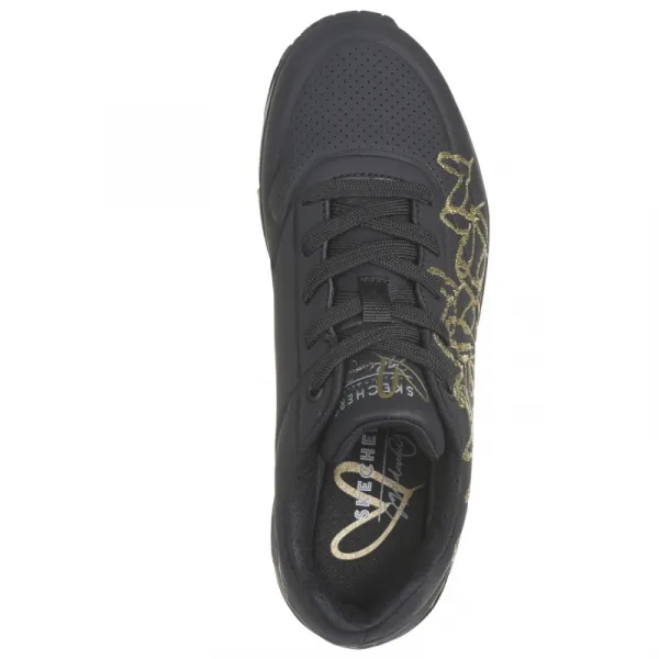 Dámska rekreačná obuv SKECHERS Uno Golden Heart black gold
