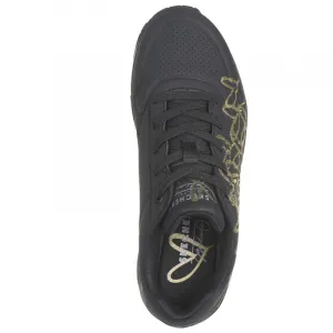 Dámska rekreačná obuv SKECHERS Uno Golden Heart black gold