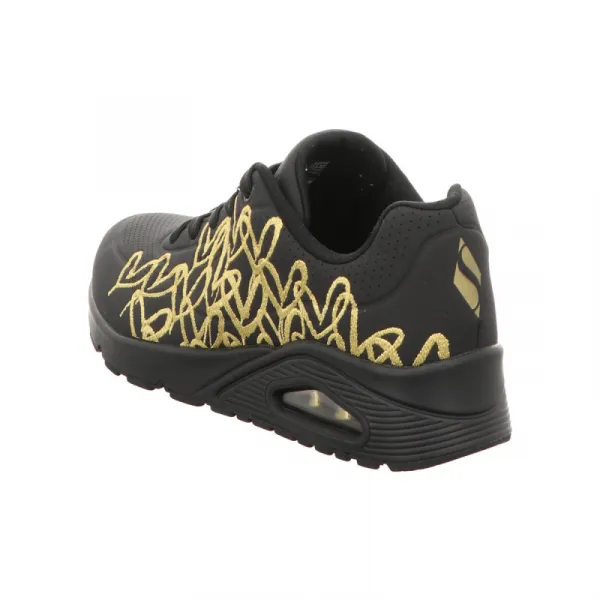 Dámska rekreačná obuv SKECHERS Uno Golden Heart black gold