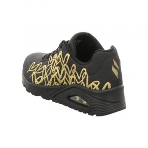 Dámska rekreačná obuv SKECHERS Uno Golden Heart black gold