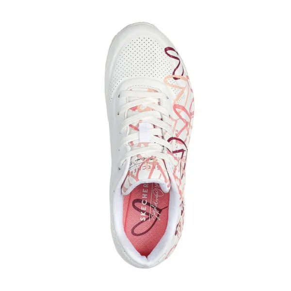 Dámska rekreačná obuv SKECHERS Uno Spread The Love white multi pink