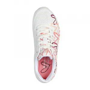 Dámska rekreačná obuv SKECHERS Uno Spread The Love white multi pink