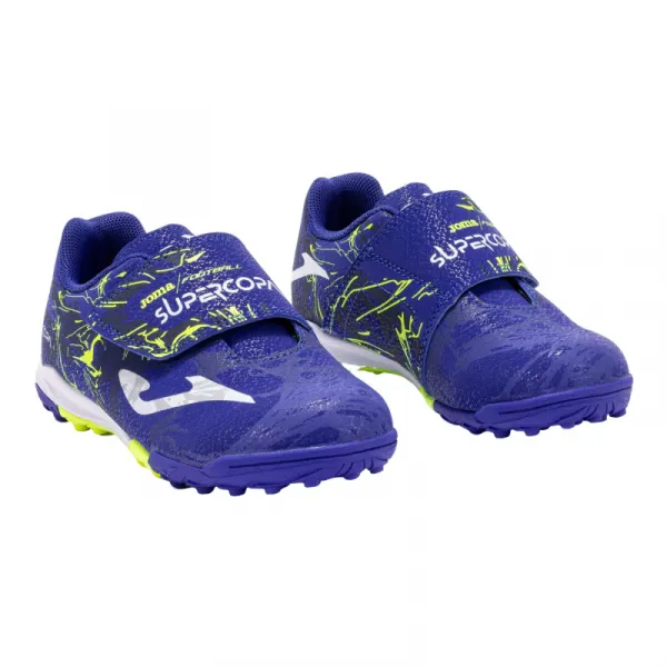 Chlapčenské futbalové kopačky turfy JOMA Super Copa 2403 K TF royal blue