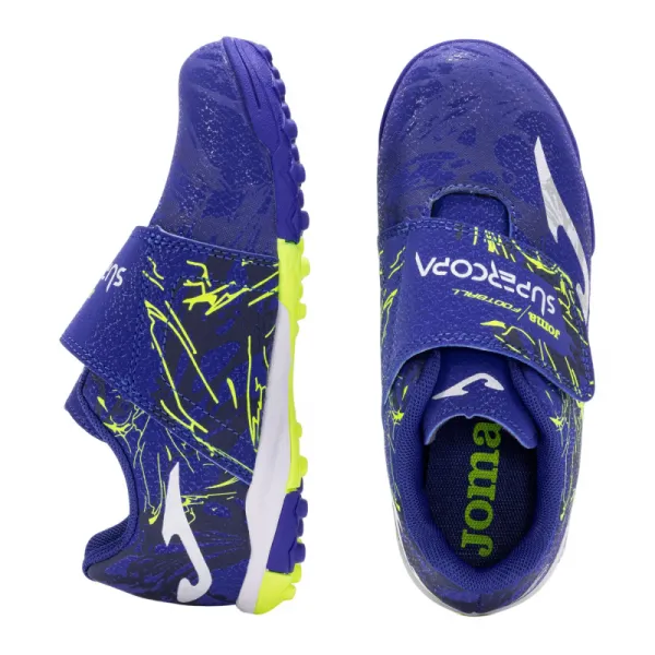 Chlapčenské futbalové kopačky turfy JOMA Super Copa 2403 K TF royal blue