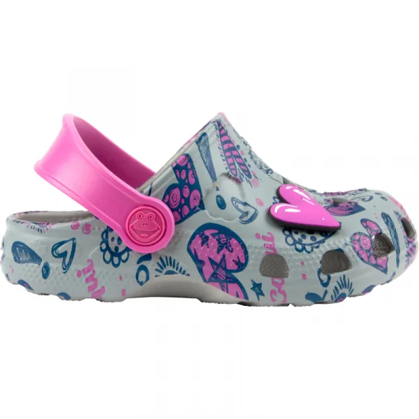Dievčenské kroksy (rekreačná obuv) COQUI Little Frog + Amulet grey fuchsia