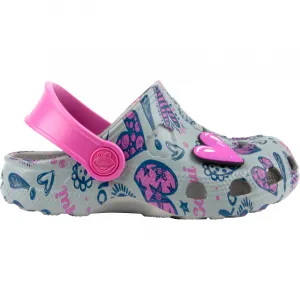Dievčenské kroksy (rekreačná obuv) COQUI Little Frog + Amulet grey fuchsia