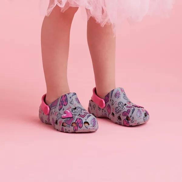 Dievčenské kroksy (rekreačná obuv) COQUI Little Frog + Amulet grey fuchsia