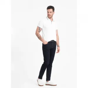 Pánske tričko s krátkym rukávom s v-výstrihom OMBRE T-shirt OM-POSS-0110 V-1 white