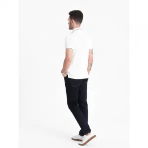 Pánske tričko s krátkym rukávom s v-výstrihom OMBRE T-shirt OM-POSS-0110 V-1 white