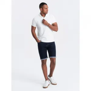 Pánske tričko s krátkym rukávom s v-výstrihom OMBRE T-shirt OM-POBS-0100 V-4 white