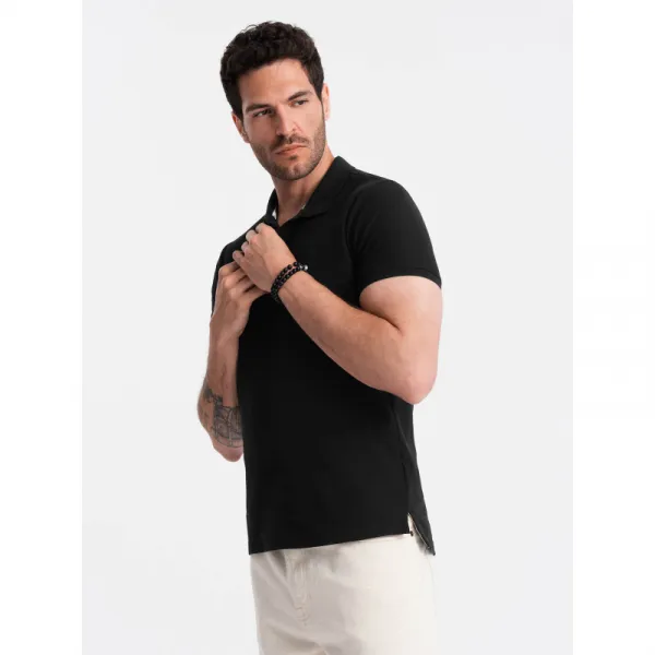 Pánske tričko s krátkym rukávom s v-výstrihom OMBRE T-shirt OM-POBS-0100 V-1 black