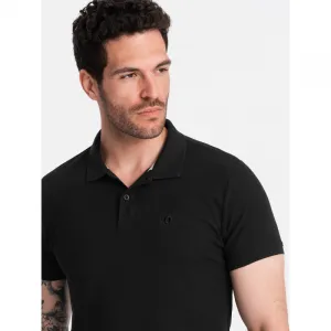 Pánske tričko s krátkym rukávom s v-výstrihom OMBRE T-shirt OM-POBS-0100 V-1 black