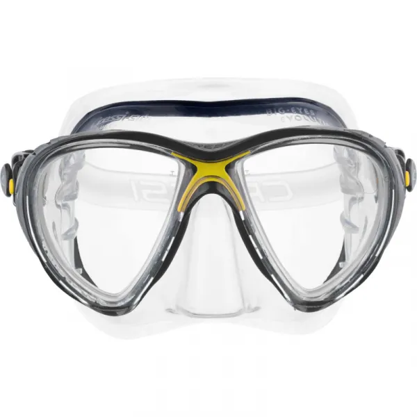 Potápačská maska CRESSI BIG EYES EVOLUTION MASK SIL CLEAR FRAME YELLOW