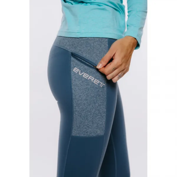 Dámske turistické zateplené legíny EVERETT RUNNA II blue