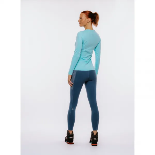 Dámske turistické zateplené legíny EVERETT RUNNA II blue