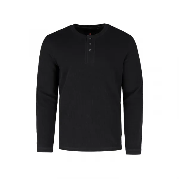 Pánske tričko s dlhým rukávom VOLCANO L-KROTI-700-BLACK