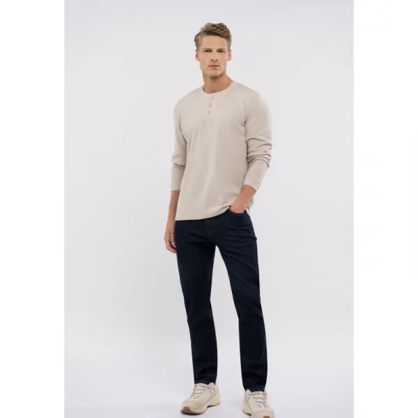 Pánske tričko s dlhým rukávom VOLCANO L-KROTI-101-CREAM