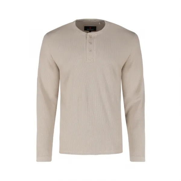 Pánske tričko s dlhým rukávom VOLCANO L-KROTI-101-CREAM