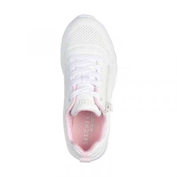 Dievčenská rekreačná obuv SKECHERS Uno Lite Easy Zip white