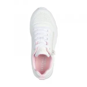 Dievčenská rekreačná obuv SKECHERS Uno Lite Easy Zip white