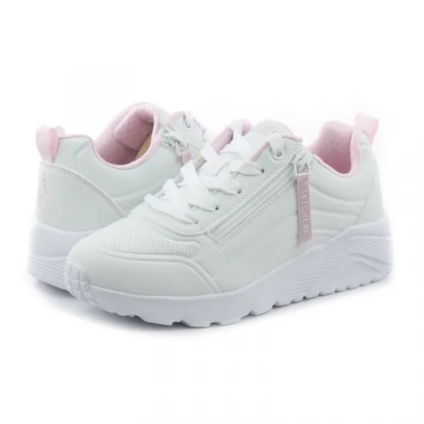 Dievčenská rekreačná obuv SKECHERS Uno Lite Easy Zip white