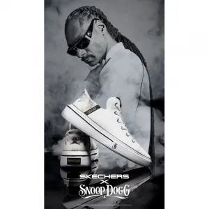 Pánska vychádzková obuv SKECHERS Snoop Dogg Slip-Ins white