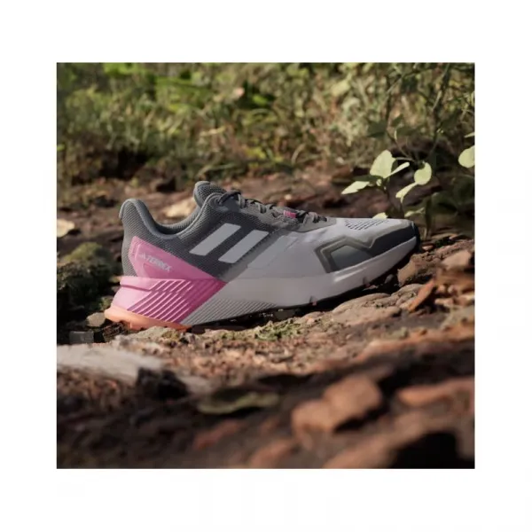 Dámska bežecká trailová obuv ADIDAS Terrex Soulstride putty mauve grey one pink fusion