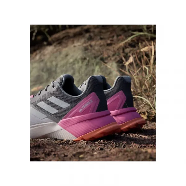 Dámska bežecká trailová obuv ADIDAS Terrex Soulstride putty mauve grey one pink fusion