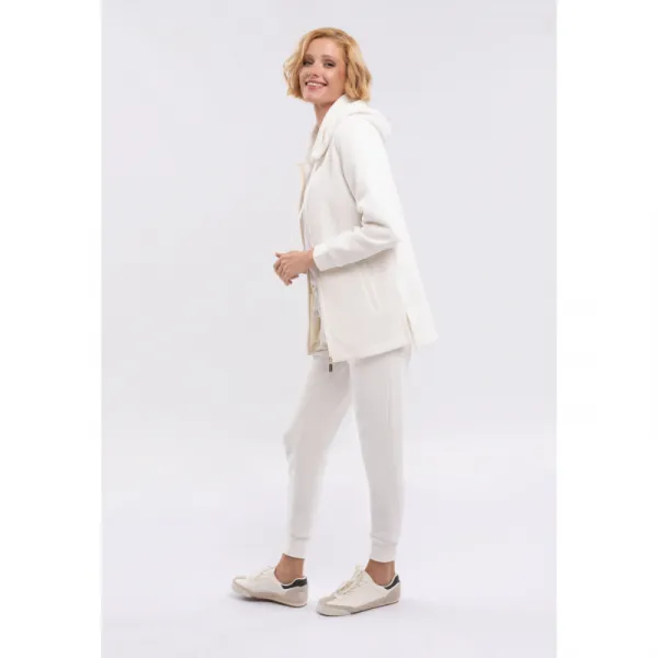 Dámska zateplená mikina so zipsom VOLCANO B-FLOFI-101-CREAM