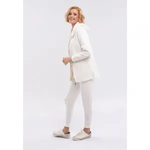 Dámska zateplená mikina so zipsom VOLCANO B-FLOFI-101-CREAM