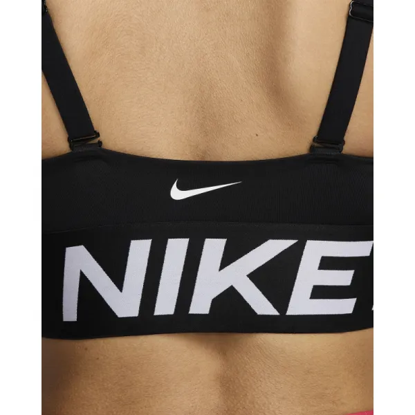 Dámska tréningová športová podprsenka NIKE PRO W NP INDY PLUNGE BRA BOLD-010 BLACK WHITE WHITE