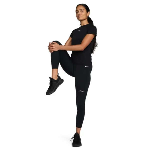 Dámske legíny NIKE PRO W NP DF MR 7 8 TIGHT TT-010 BLACK IRON GREY WHITE WHITE
