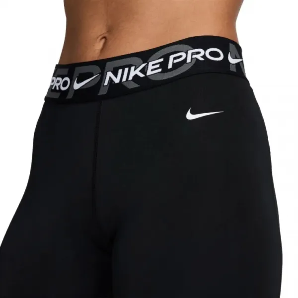 Dámske legíny NIKE PRO W NP DF MR 7 8 TIGHT TT-010 BLACK IRON GREY WHITE WHITE