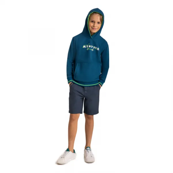 Chlapčenská mikina s kapucňou VOLCANO B-STYLE JUNIOR 613 BLUE DARK