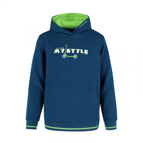 Chlapčenská mikina s kapucňou VOLCANO B-STYLE JUNIOR 613 BLUE DARK