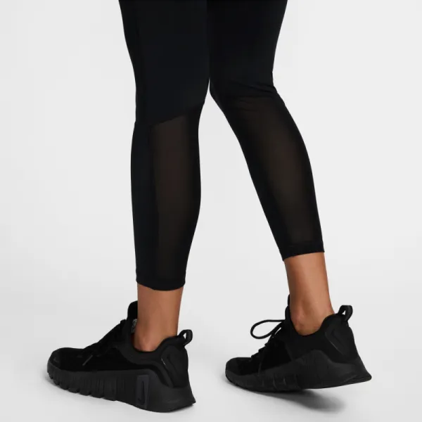 Dámske legíny NIKE PRO W NP DF MR 7 8 TIGHT TT-010 BLACK IRON GREY WHITE WHITE
