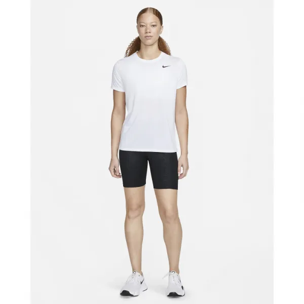 Dámske tréningové tričko s krátkym rukávom NIKE W NK DF RLGD SS TEE-100 WHITE BLACK